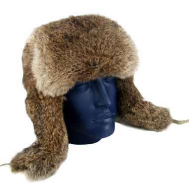 Russische bontmuts bruin