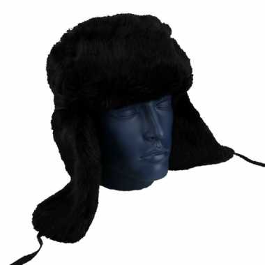 Russische bontmuts zwart