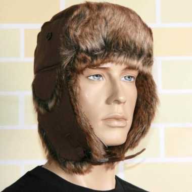 Russische  Bruine bontmutsen canvas