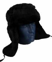 Russische bontmuts zwart